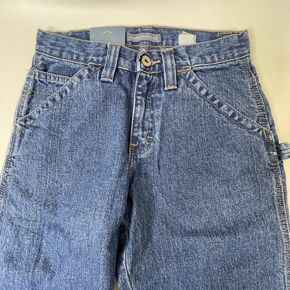 Lot of 2 Pairs of Boys Jeans Size 10 Carpenter Straight Leg Canyon River Blues - Picture 4 of 10